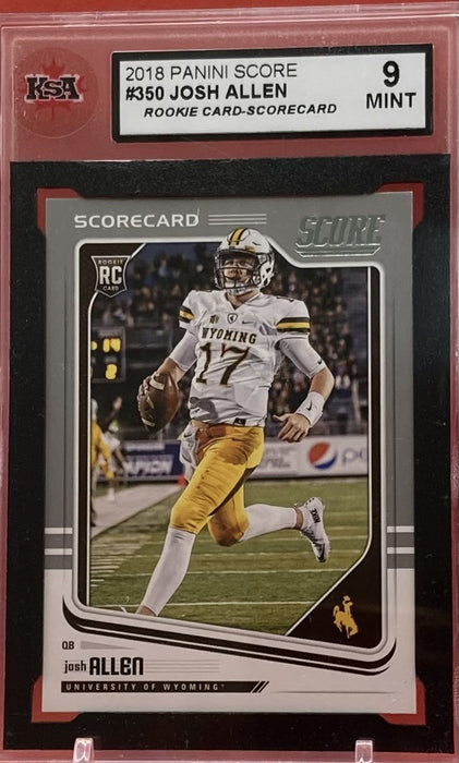 Josh Allen - 2018 PANINI SCORE SCORECARD #350 KSA 9 MINT