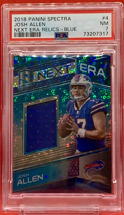 Josh Allen - 2018 PANINI SPECTRA NEXT ERA-BLUE #4 PSA 7 NM