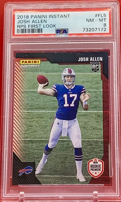 Josh Allen - 2018 PANINI INSTANT RPS FIRST LOOK #FL5 PSA 8 NM-MT