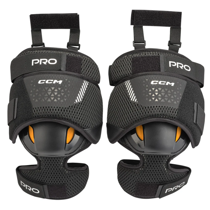 CCM PRO GOALIE KNEE PADS - SR BLK OSFA