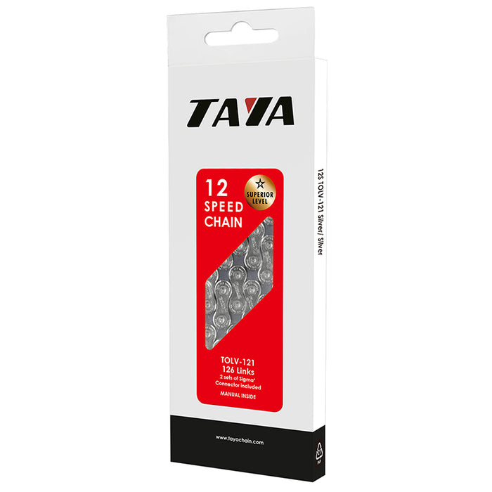 Taya Chain TOLV-121 12-speed  Silver 126 L W/ Sigma+ Conn.*2 sets
